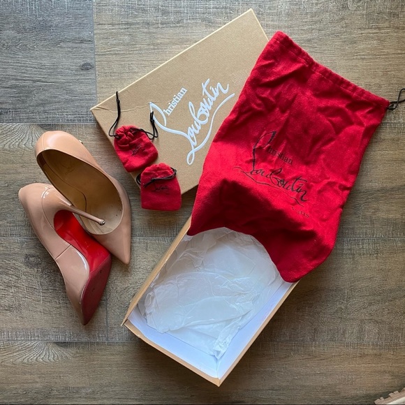 Christian Louboutin Shoes - Christian Louboutin Decollete Nude Patent Heels